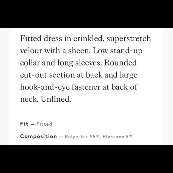 H&M crinkled velour dress - Picture 4 of 4